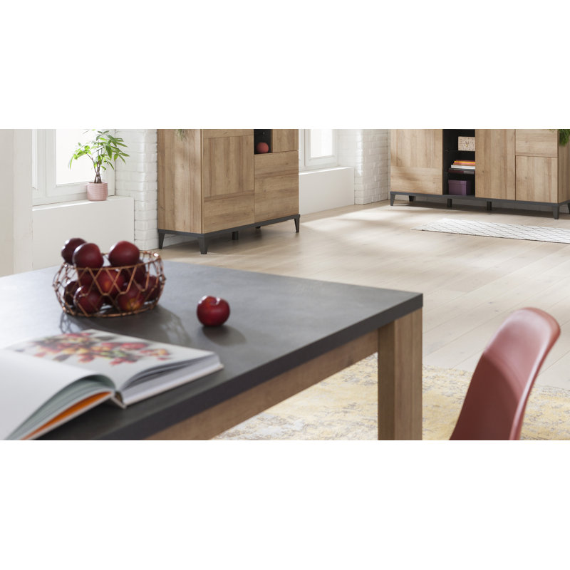 Vittoria Dining Table, Grey, Brown