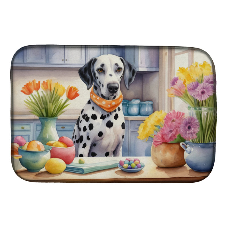 Tapis de vaisselle décoratif dalmatien de Pâques