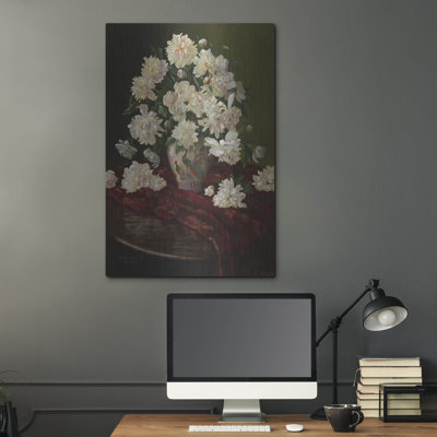 'Duchesse De Nemours Peonies' by Christopher Pierce, Metal Wall Art