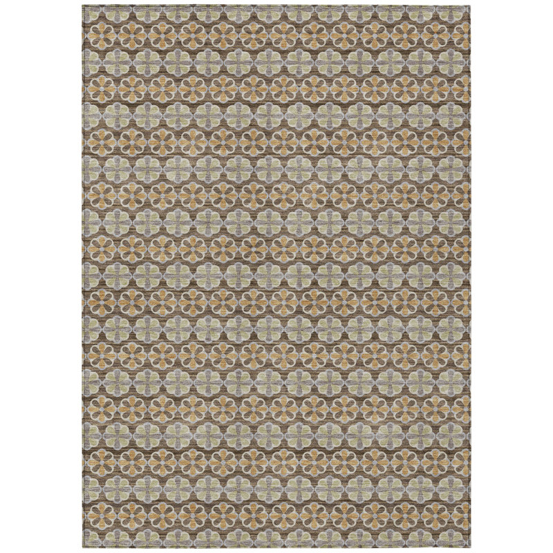 Machine Washable Indoor/Outdoor Chantille ACN2695 Stripes Rug, 3' x 5', Chocolate