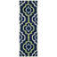Tapis vert / bleu / beige en laine touffeté à motif géométrique Carolene-19275053