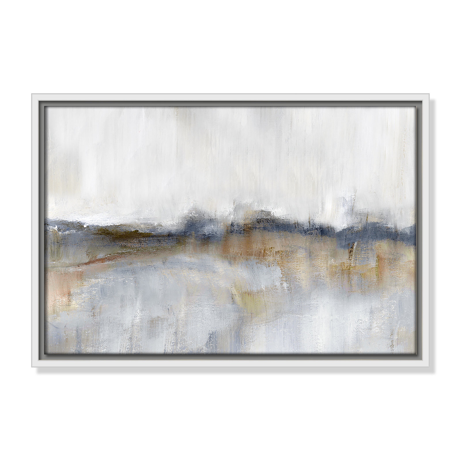 Autumnal Tide by Nan - Floater Frame Print on Canvas, 13.5" H x 19.5" W, White