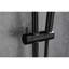 Handheld Shower Head With 28-Inch Slide Bar And Multiple Spray Options In Matte Finish Black Convenient Settings