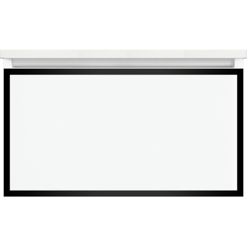 Profiles Framed 30" Bathroom Vanity Base Only, Black/Matte Gold, Yes, Full Drawer