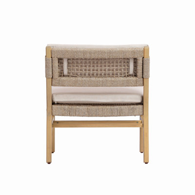 Chaise longue OMI en acacia et coussin