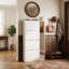 Armoire de rangement domestique à 4 seaux avec porte miroir