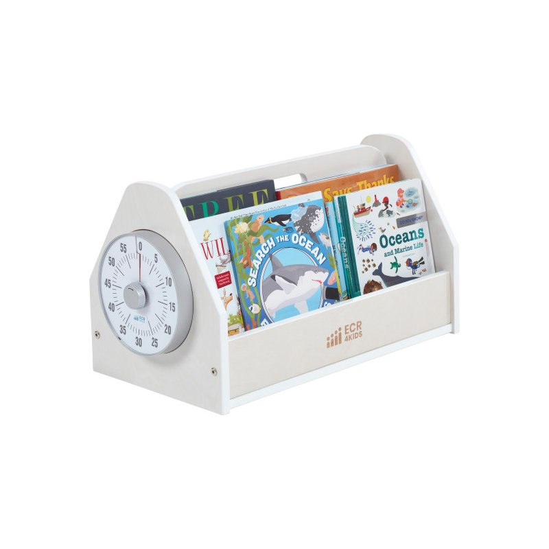Bibliothèque à livres ECR4Kids, Blanc délavé