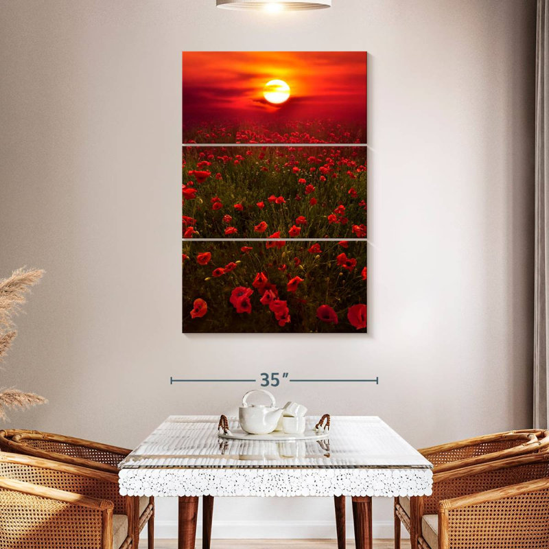 Coucher de soleil chaud Harnek, H 50 po x l 32 po