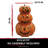 Haunted Hill Farm 20 In. 3-Stack Jack-O-Lantern, Resin Spooky Halloween Decoration with LED Lights
