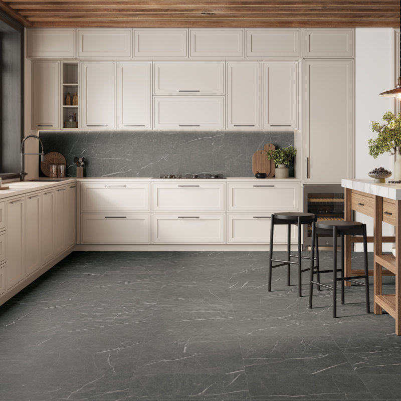Societal 12" X 24" Porcelain Stone Look Tile, Sable Ember