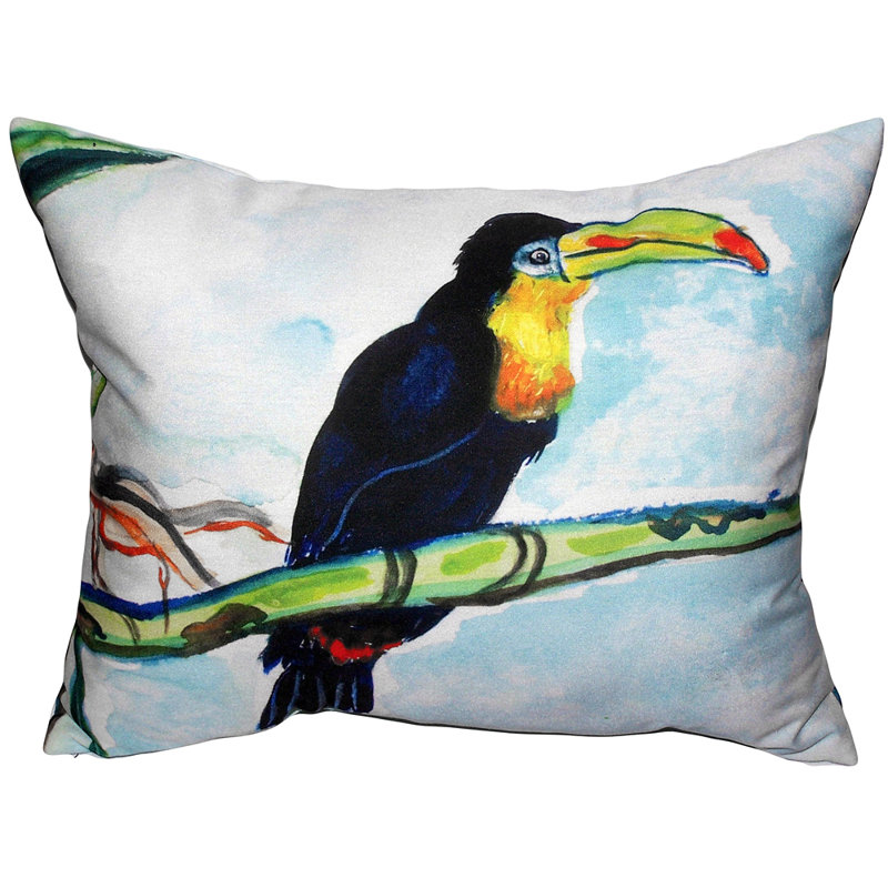 Housse et insert de coussin d'extérieur toucan, Très grand