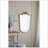 Vintage-Inspired Arched Wall Mirror With Distressed Ivory Frame And Gold Floral Crown, Perfect For Elegant Home Decor