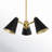 Avia 3 - Light Black/Brass Cone Pendant