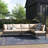 Ensemble de conversation modulaire en rotin 3 pièces avec coussins Hudnall-36102980