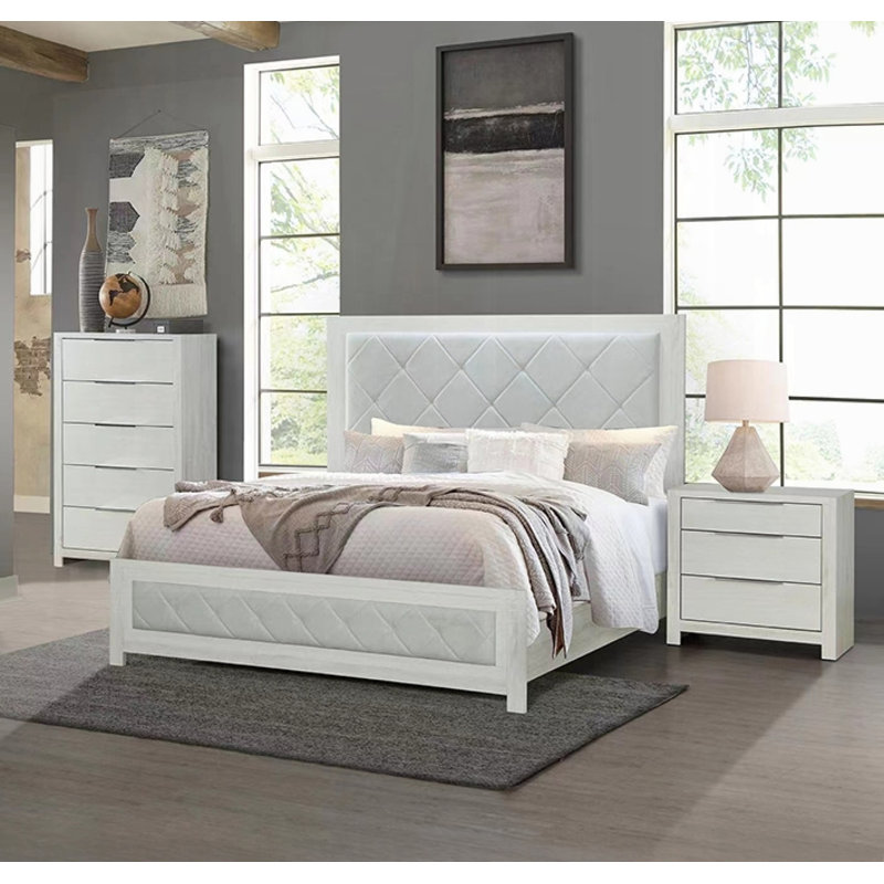 Ensemble de chambre à coucher 3 pièces Jehoram, Très grand