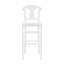 Tabouret de comptoir en bois massif