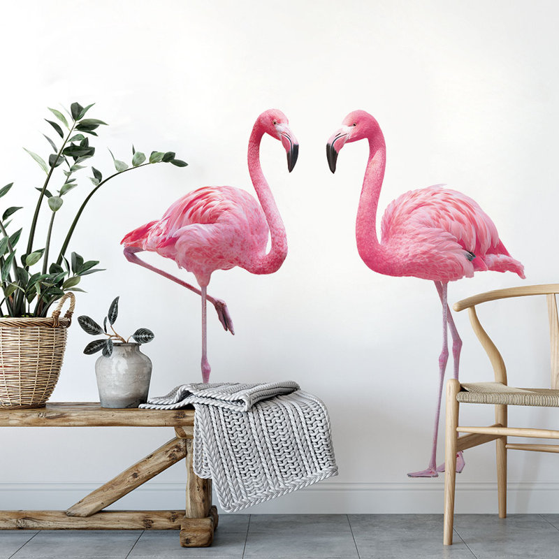Adhésifs muraux amovibles flamants roses
