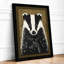 Badger Portrait Japandi - Framed Print-239882270-239882264