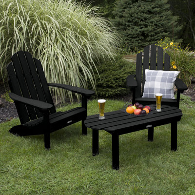 Anette Outdoor Adirondack Chair With Table