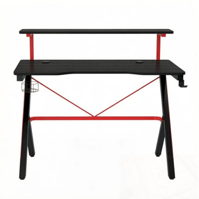 Gaming Desk With Double Desktop