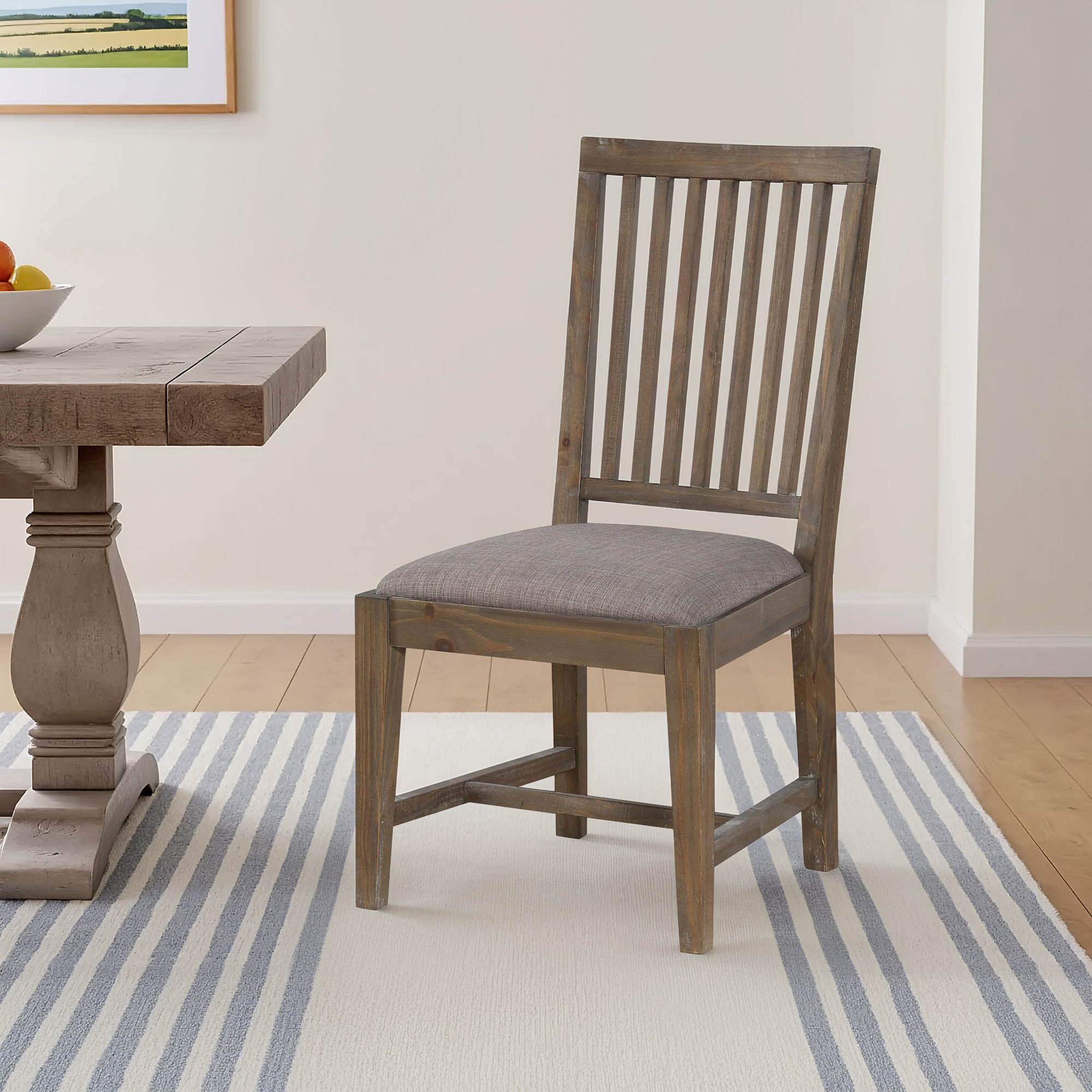 Amesfield Ladder Back Parsons Chair in Flint