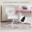Chaise de bureau, chaise de bureau avec roues pivotantes, blanc