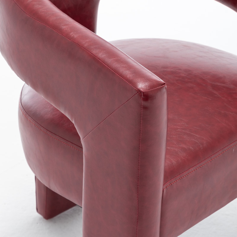 Chaises de salle à manger rembourrées Caleb, Rouge