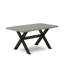 Ensemble de salle à manger moderne 3 pièces comprenant une table rectangulaire en bois avec pattes en X et 2 bancs de salle à manger-1977222340-1977222343-1977234968