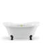 Baignoire de trempage sur pieds 60 "avec drain, pattes et plateau en bambou 60" Streamline-575593995-575593989