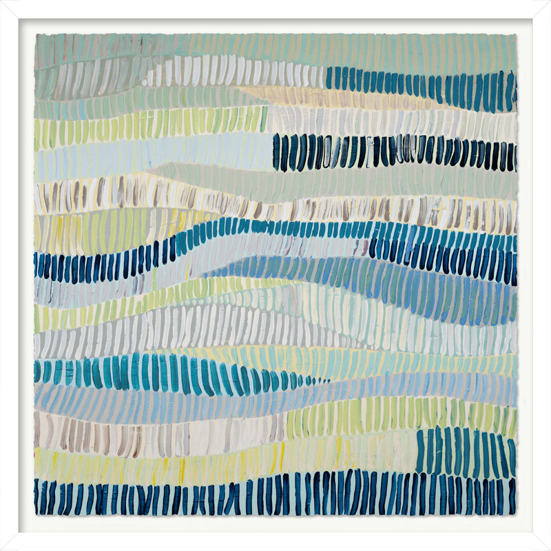 Blue Fence 2 Print by H. Scott