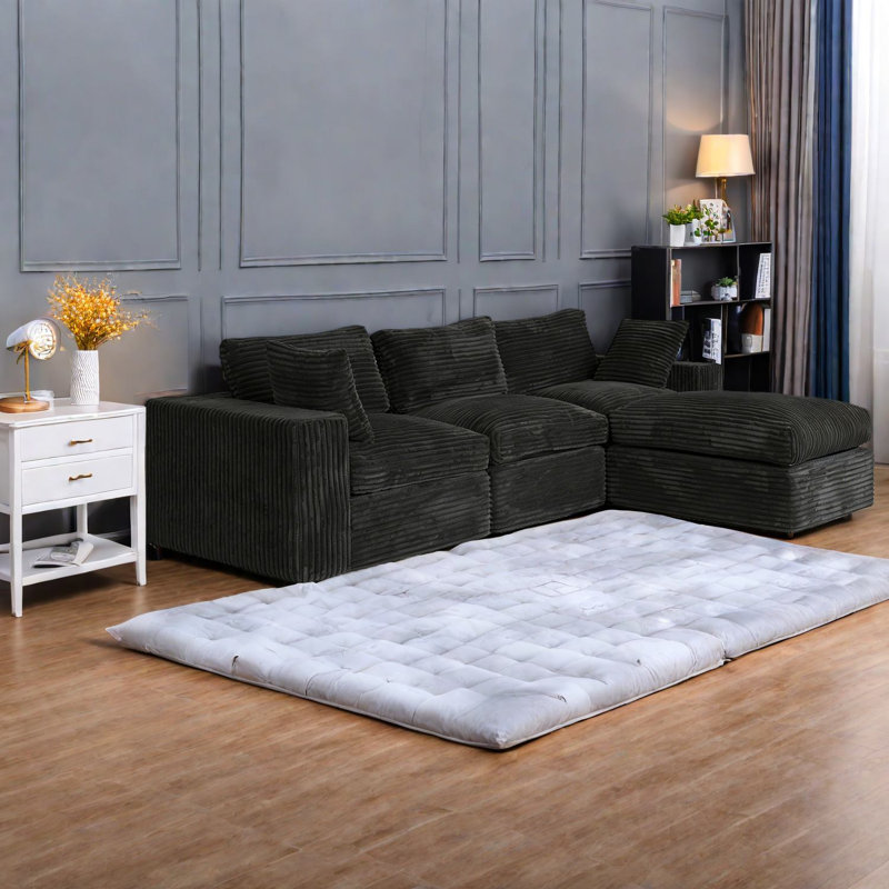 Canapé modulaire Compression Chenille 108 po Modern Home Living