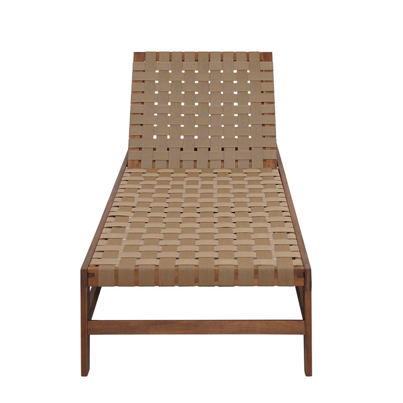 Méridiennes de patio réglables, bois d'acacia et conception en corde pour une détente extérieure moderne