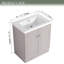 Meuble-lavabo autoportant de 30 po avec lavabo en résine blanche et 2 portes d'armoire à fermeture en douceur-649324112-649324115