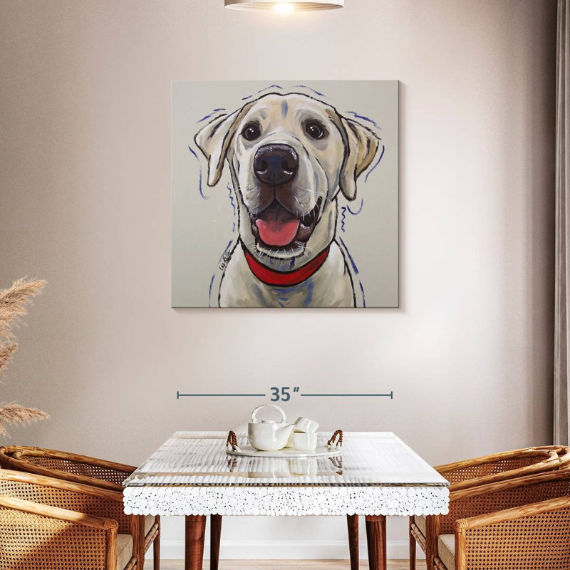 Brampt Yellow Lab Hank, 36" H x 36" W