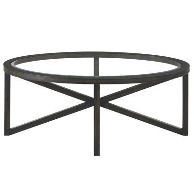 Table basse moderne simple en verre, table basse en verre trempé et base en bois massif