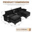 Canapé d'angle rembourré avec 2 repose-pieds-1982651132-1982651133