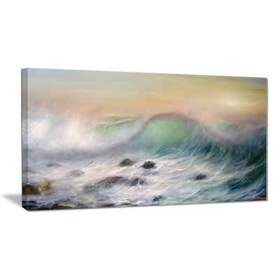« montagnes of vagues », reproduction de peinture à l’huile sur toile