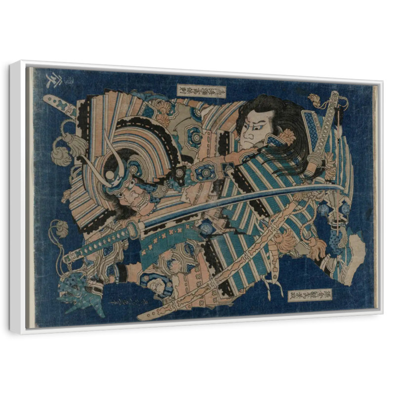 Hokusai Kamakura, Floating Frame White, 46" X 31"