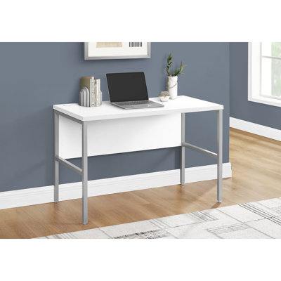 Bureau d'ordinateur Homi, 48 po, structure en métal, stratifié