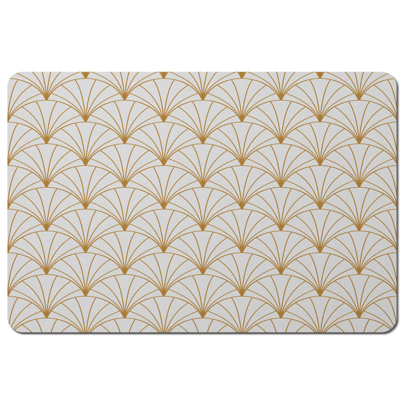 Shelva Wood, Polyester Geometric Rectangle Placemat