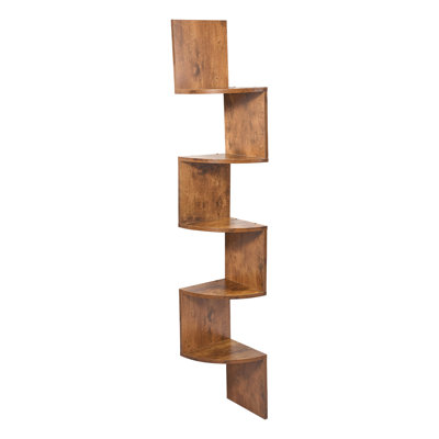 5-Tier Wall-mounted Floating Corner Shelf