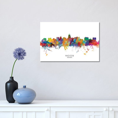 " Madison Wisconsin Skyline " by Michael Tompsett Painting Print