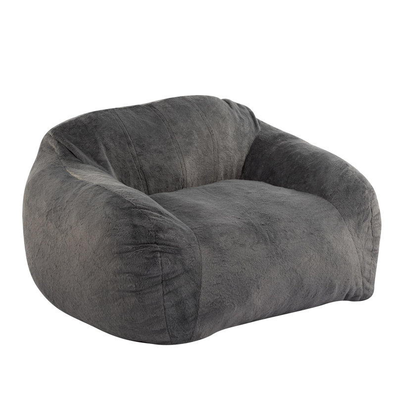 Fauteuil à billes Sezze, Tissu gris, H 27 po x l 48 po x P 41 po