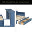 Lit de jour avec bureau amovible, tiroirs de rangement et table d'appoint hydraulique-430303622-430303623