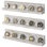 Set of 3 Wall Mounted Wooden Challenge Coin Display Shelves – Whitewashed Floating Holder for Coins & Medallions