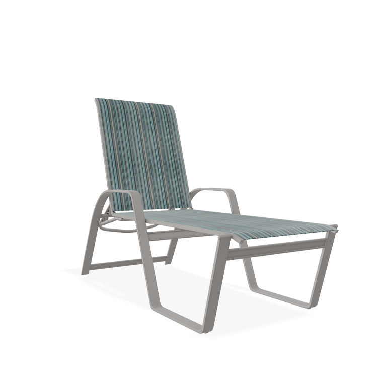 Holna Outdoor Rust-Resistant Metal Chaise Lounge