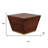 19" Brown Solid Wood Square End Table-1373223762