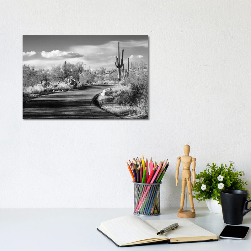 Desert Road - Wrapped Canvas Print, 20.32 cm H x 30.48 cm W