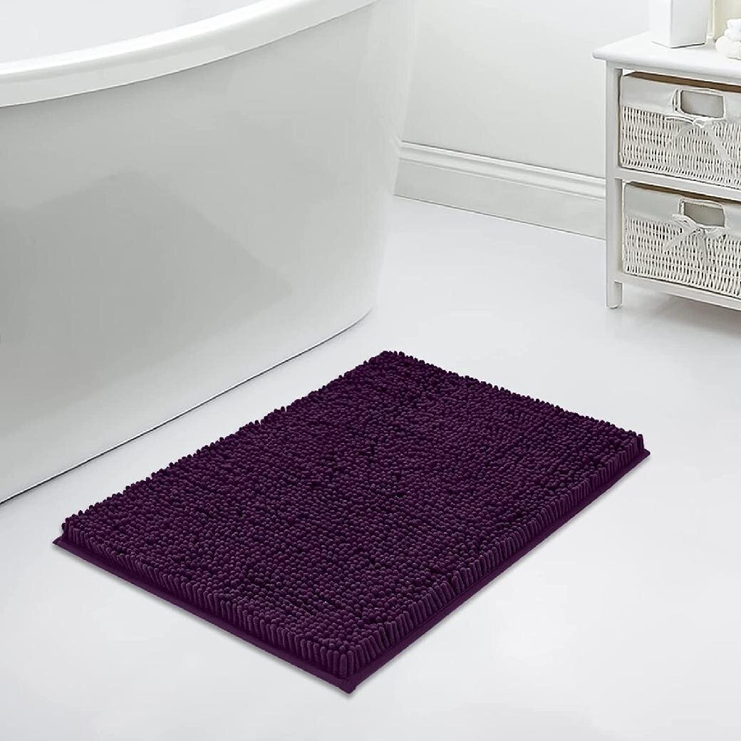 Wayfair Basics Aguon Plush Rectangle Non-Slip 2 Piece Bath Rug Set (Set of 2) Wayfair Basics Color: Linen