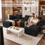 Canapé modulaire en U 125,98 po avec console de rangement et porte-gobelets, canapé en chenille 3 places-219628371-219628398